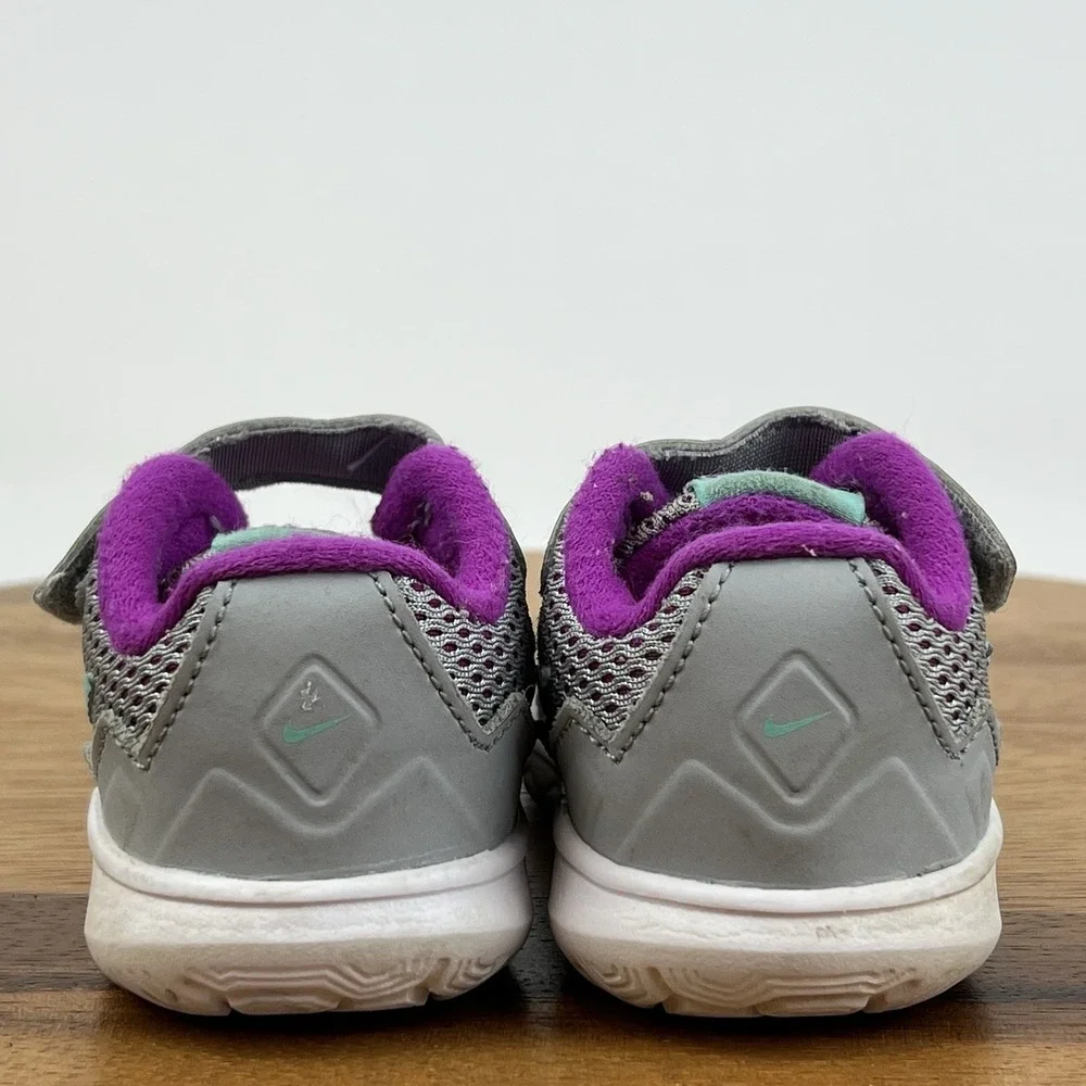 Baby Girls Nike Flex Experience 4 Gray Athletic Slip On Sneakers Shoes‎ Size 2 C